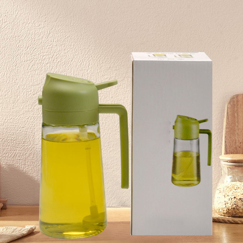 2-in-1 glazen oliespuit en -dispenser