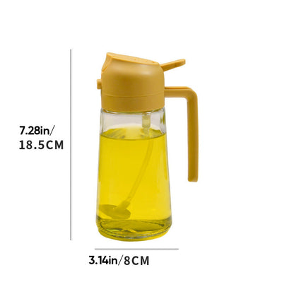 2-in-1 glazen oliespuit en -dispenser