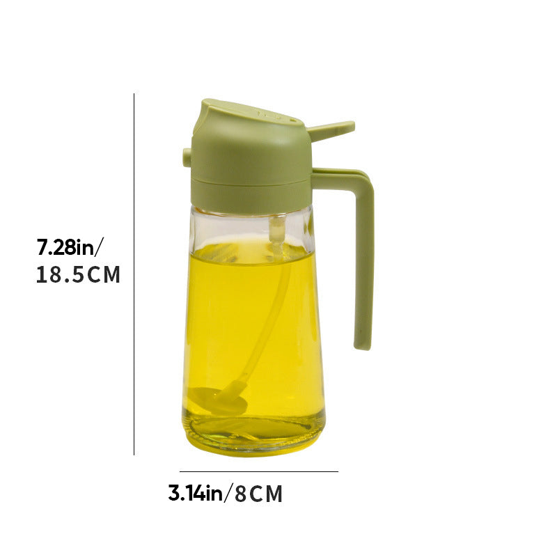 2-in-1 glazen oliespuit en -dispenser